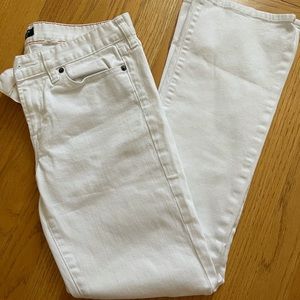 Jcrew wide leg straight white jean